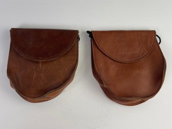 Lot Of 2 Vintage Leather Fishing Pouches