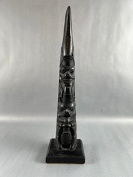 Haida Native Totem Pole Ceramic Reproduction - British Columbia