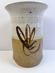 Signed Pottery Vase.