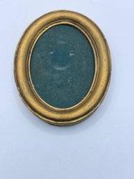 Vintage Small Gold Tone Oval Frame