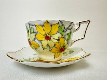 Clematis Fine Bone China Cup And Saucer Floral