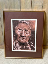 1980 Print - Cherokee, By Mosher: Based On An Edward Curtis Photo