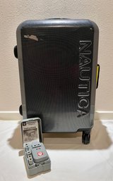 Nautica Hardside Suitcase W/Austin House Travel Converter