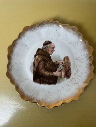 Porcelain Plate With Monk *Local Pick-Up Only*