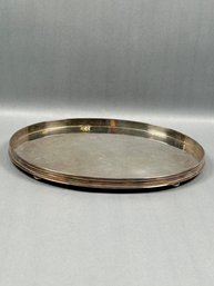 Israel Freeman And Sons Marked Oval Footed Silver Plate Tray