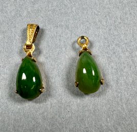 Gold Tone And Jade Pendants