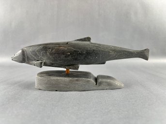 Carved Soapstone Salmon - Signed, Numbered