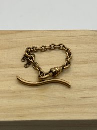 Vintage 10K Gold Filled Fob - Bar And Clasp