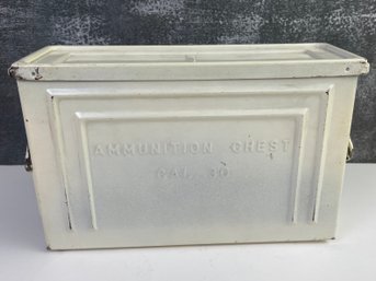 Vintage White Ammunition Box Cal .30