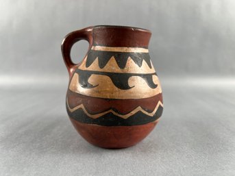 Native Painted Pottery Handled Pot - Chile