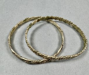 2 Silver Tone Bracelets
