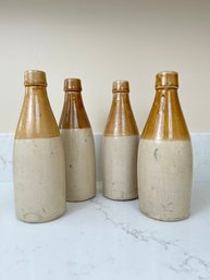 4 Vintage H. Kennedy Barrowfield  Stoneware Beer-Cider Bottles