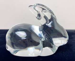 Signed Daum France Crystal Bunny.