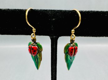 Ladybug Pierced Earrings