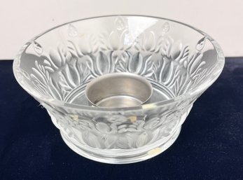 Lalique France Crystal Tea Candle Light.