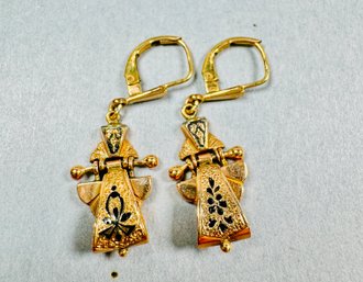 14 K Gold Dangle Earrings