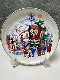 Vintage Lyngby Santa Clause Is Coming Town Decor Plate *Local Pick Up Only*