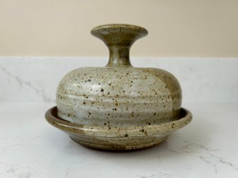 Studio Stoneware Pottery Cheese-Butter Covered Dish
