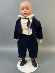 Reproduction Of An Antique Schoolboy Doll Bisque.