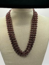 Purple Tone Glass Beaded Necklace