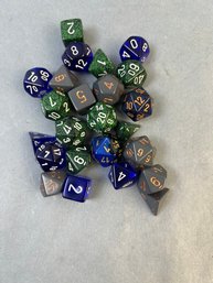 Velour Bag Of Different Dice.
