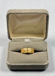 Hand Crafted Ornamental 18k Yellow Gold Ring