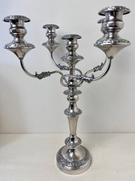 Large 2 Piece Candelabra Silver On Copper - Local Pickup Only