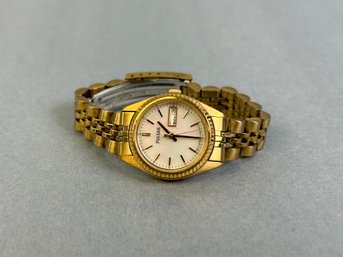 Vintage Ladies Pulsar Mother Of Pearl Face Watch