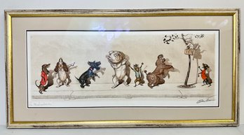 Boris O Klein Dirty Dogs Signed Lithograph -Local Pickup