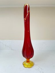 Vintage LE Smith Amberina Vase