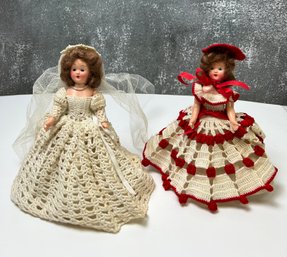 Vintage Duchess Dolls In Crochet Dresses