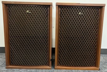 Vintage Pair Of Sansui Multi Direction Speaker System Model 3500.