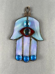 Stained Glass Evil Eye, Hand Of Hamsa