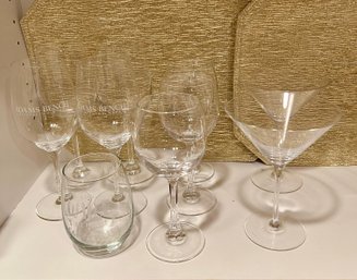 10 Misc. Wine & Cocktail Glasses