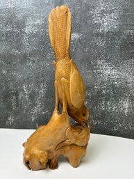 Hand Carved Bird Sculpture