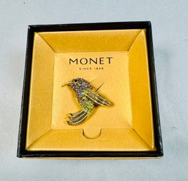 Monet Rhinestone Bird Pin