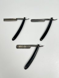 Three Straight Razors J.A. Henckels And Other