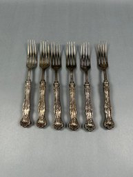 1847 Roger Bros Silverplate  Grape Forks Set Of 6