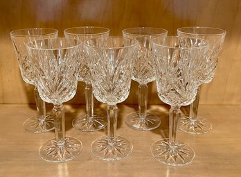 Set Of 7 Crystal Wine Glasses