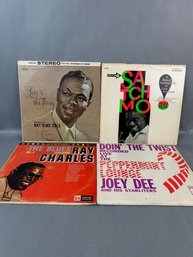 Lot Of Four Records Ray Charles Nat King Cole