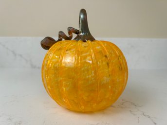 Art Glass Handblown Pumpkin