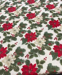 Christmas Poinsettia Table Cloth Rectangle