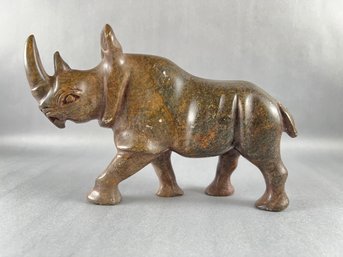 Vintage Soapstone Rhinoceros