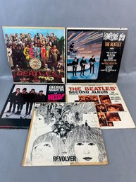 Lot Of Five Beatles Vinyl Records