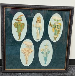 Paper Doll Framed Art-local Pick Up Only