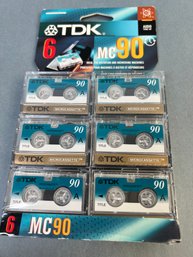 6 Pack Of TDK MC90 Micro Cassettes.