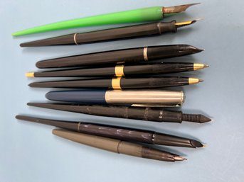 Lot Of 9 Pens 7 Are Fountain Pens.