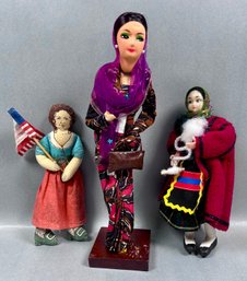 Group Of 3 Collectable Dolls