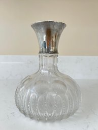 Crystal And Sterling Silver Wine Decanter