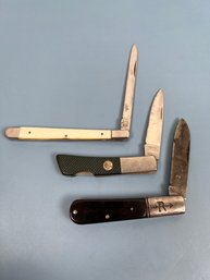 Lot Of 3 Vintage Pocket Knives.